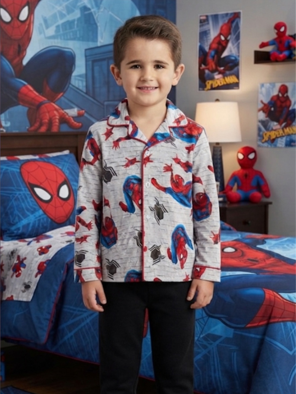 MARVEL SPIDER-MAN HOMECOMING BOY 10/12 PAJAMA TOP